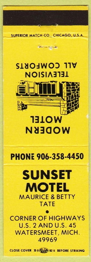 Sunset Motel - Matchbook